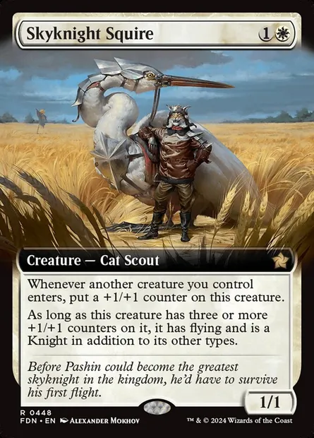 Skyknight Squire, Magic card FDN 448 — Foundations set