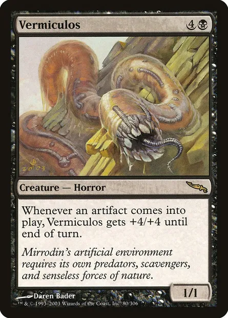Vermiculos, carte Magic MRD 80 — extension Mirrodin