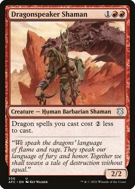 Dragonspeaker Shaman, Magic card AFC 330 — Forgotten Realms Commander set