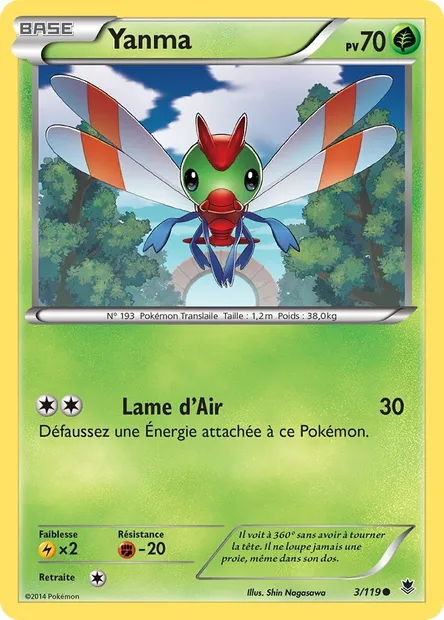 Yanma, carte Pokémon PHF 3 — extension Vigueur Spectrale