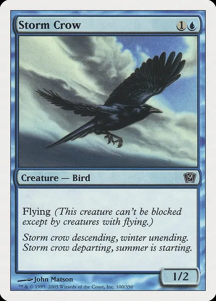 Storm Crow, Magic card 9ED 100 — Ninth Edition set