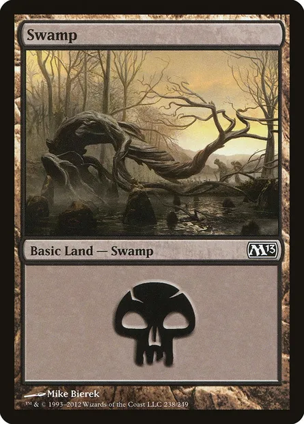 Swamp, Magic card M13 238 — Magic 2013 set