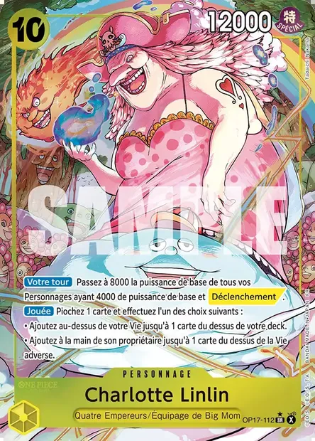 Charlotte Linlin, carte One Piece OP17-112 — extension LES GUERRIERS LES PLUS PUISSANTS AU MONDE