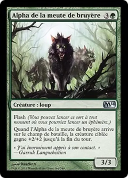 Alpha de la meute de bruyère, carte Magic M14 166 — extension Magic 2014