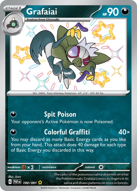 Grafaiai, Pokémon card PAF 190 — Paldean Fates set