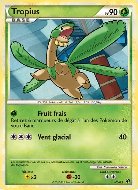 Tropius, carte Pokémon UD 22 — extension Indomptable