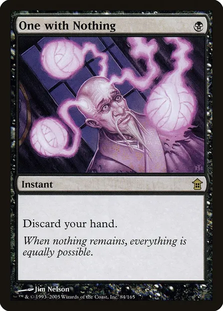One with Nothing, Magic card SOK 84 — Saviors of Kamigawa set