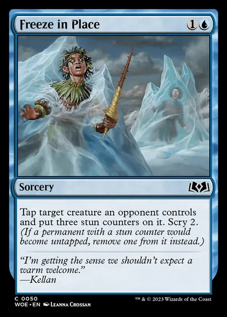 Freeze in Place, Magic card WOE 50 — Wilds of Eldraine set