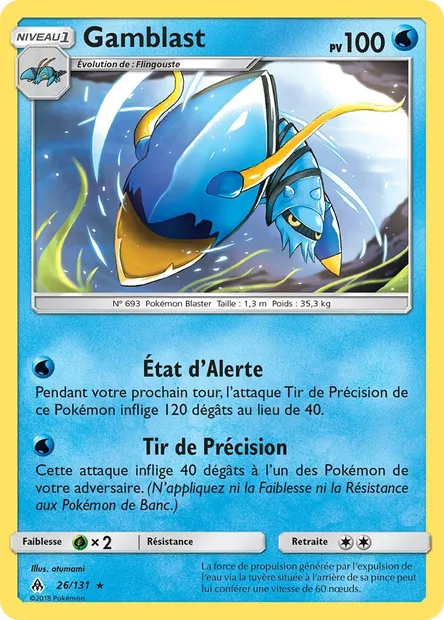 Gamblast, carte Pokémon FLI 26 — extension Lumière Interdite