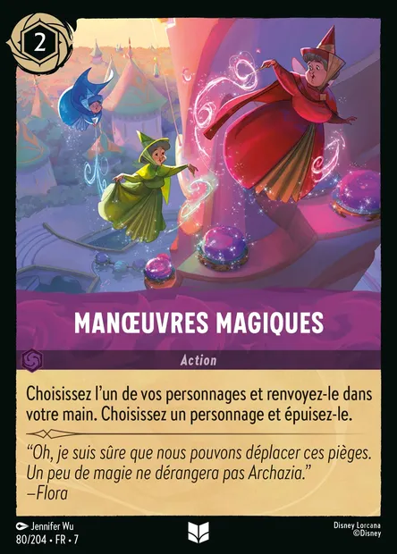 Manœuvres magiques, carte Disney Lorcana CH7-080 — extension L'île d'Archazia