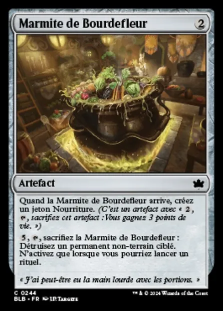 Marmite de Bourdefleur, carte Magic BLB 244 — extension Bloomburrow