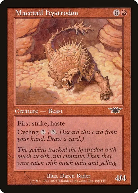 Macetail Hystrodon, Magic card LGN 106 — Legions set