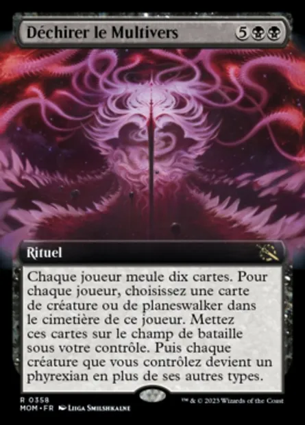 Déchirer le Multivers, carte Magic MOM 358 — extension L'invasion des machines