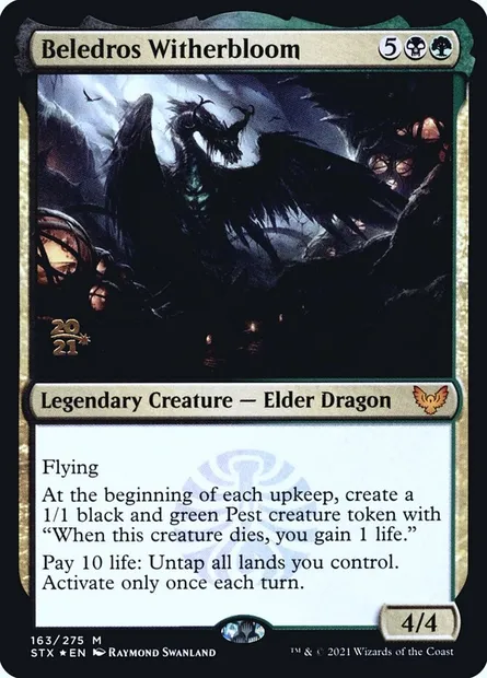 Beledros Witherbloom, Magic card PSTX 163s — Strixhaven: School of Mages Promos set