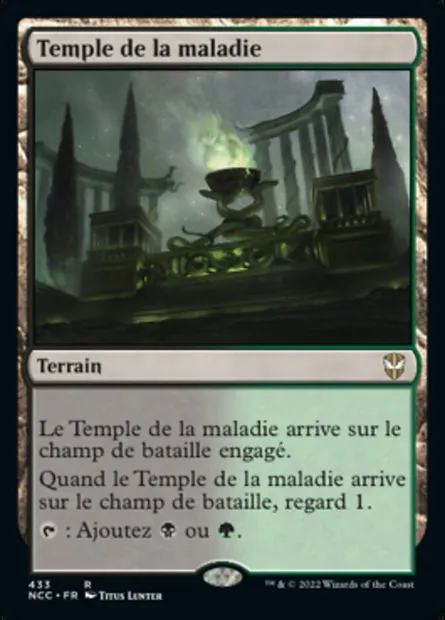 Temple de la maladie, carte Magic NCC 433 — extension New Capenna Commander