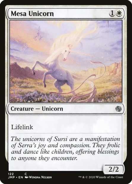 Licorne de mesa, carte Magic JMP 122 — extension Jumpstart
