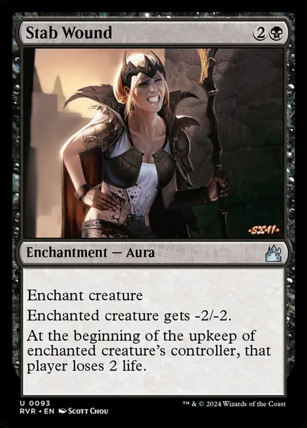 Stab Wound, Magic card RVR 93 — Ravnica Remastered set