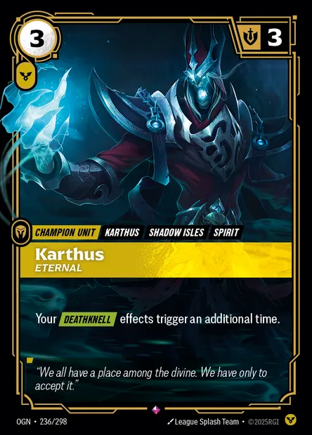 Karthus, Riftbound card OGN 236 — Origins set