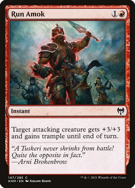 Run Amok, Magic card KHM 147 — Kaldheim set