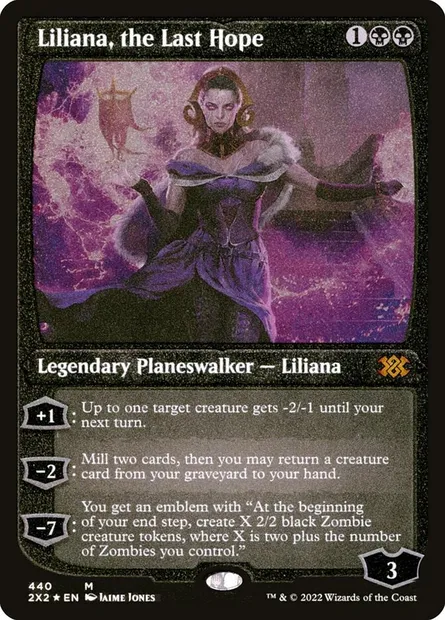 Liliana, the Last Hope, Magic card 2X2 440 — Double Masters 2022 set
