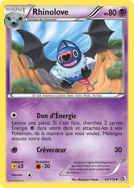 Rhinolove, carte Pokémon LTR 65 — extension Legendary Treasures