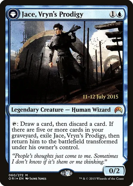 Jace, Vryn's Prodigy // Jace, Telepath Unbound, Magic card PORI 60s — Magic Origins Promos set