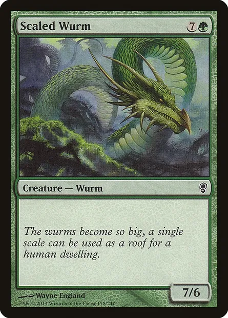 Scaled Wurm, Magic card CNS 178 — Conspiracy set