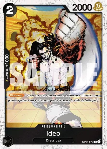 Ideo, carte One Piece OP04-077 — extension KINGDOMS OF INTRIGUE