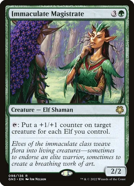 Immaculate Magistrate, Magic card GN3 98 — Game Night: Free-for-All set