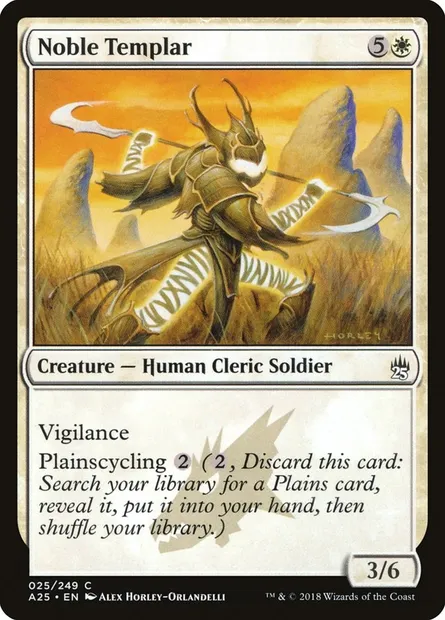 Noble Templar, Magic card A25 25 — Masters 25 set