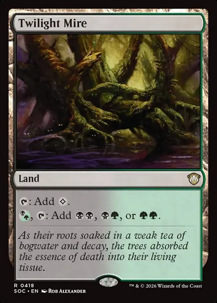 Twilight Mire, Magic card SOC 418 — Secrets of Strixhaven Commander set