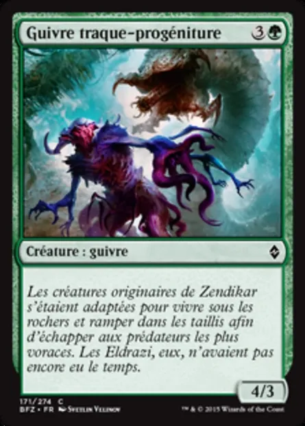 Guivre traque-progéniture, carte Magic BFZ 171 — extension La bataille de Zendikar