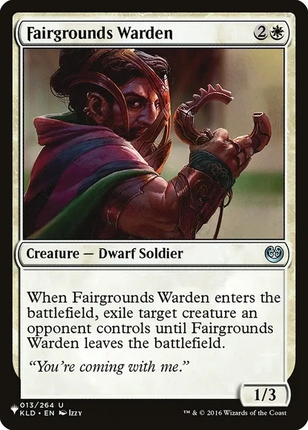 Fairgrounds Warden, Magic card PLST KLD-13 — The List set