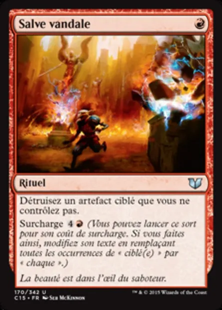 Salve vandale, carte Magic C15 170 — extension Commander 2015