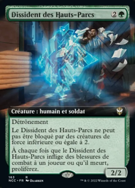 Dissident des Hauts-Parcs, carte Magic NCC 163 — extension New Capenna Commander