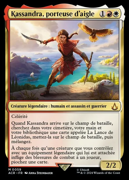 Kassandra, porteuse d'aigle, carte Magic ACR 59 — extension Assassin's Creed