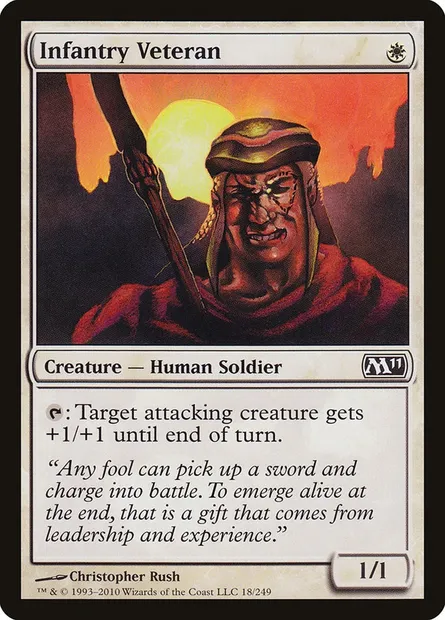 Infantry Veteran, Magic card M11 18 — Magic 2011 set