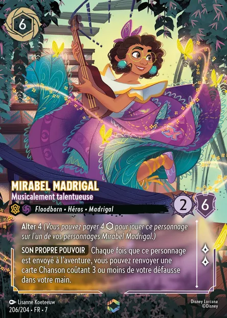 Mirabel Madrigal - Musicalement talentueuse, carte Disney Lorcana CH7-206 — extension L'île d'Archazia