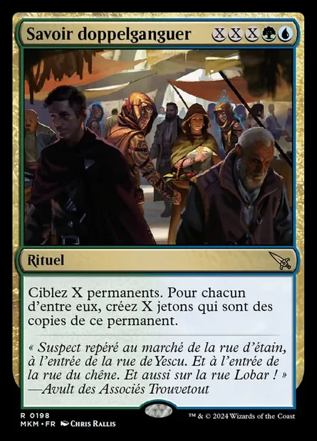 Savoir doppelganguer, carte Magic MKM 198 — extension Murders at Karlov Manor