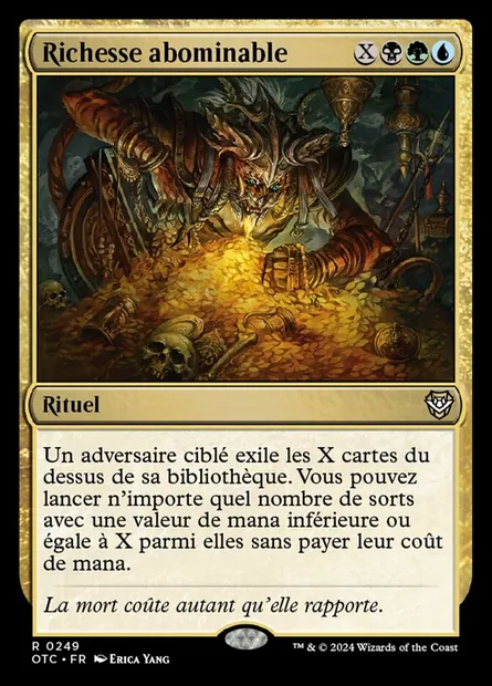 Richesse abominable, carte Magic OTC 249 — extension Outlaws of Thunder Junction Commander