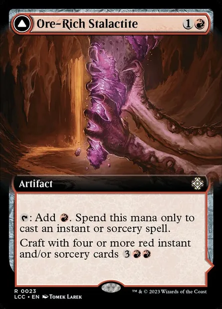 Ore-Rich Stalactite // Cosmium Catalyst, carte Magic LCC 23 — extension The Lost Caverns of Ixalan Commander