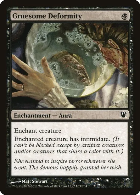 Gruesome Deformity, Magic card ISD 103 — Innistrad set