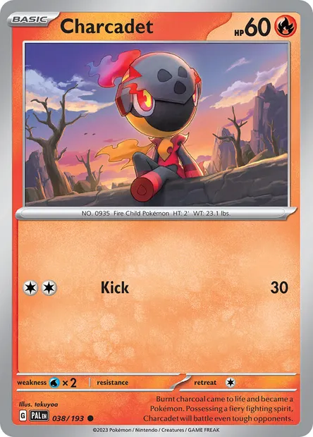 Charcadet, Pokémon card PAL 038 — Paldea Evolved set