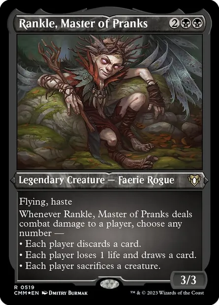 Rankle, Master of Pranks, Magic card CMM 519 — Commander Masters set