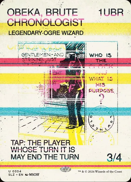 OBEKA, BRUTE CHRONOLOGIST, Magic card SLZ 334 — The Zeta Set set