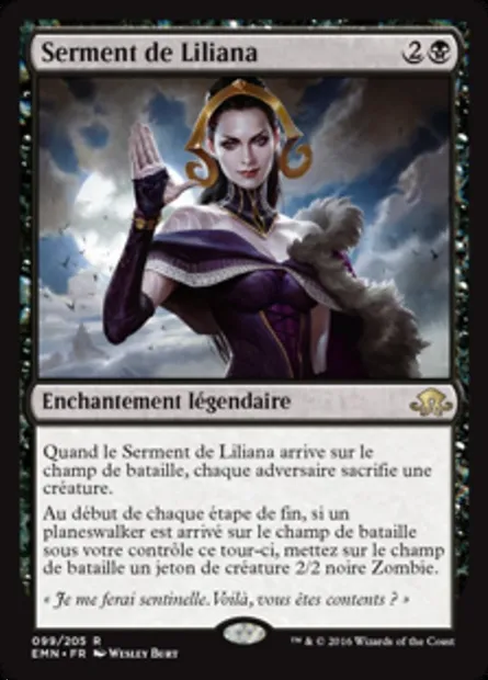 Serment de Liliana, carte Magic EMN 99 — extension La lune hermétique