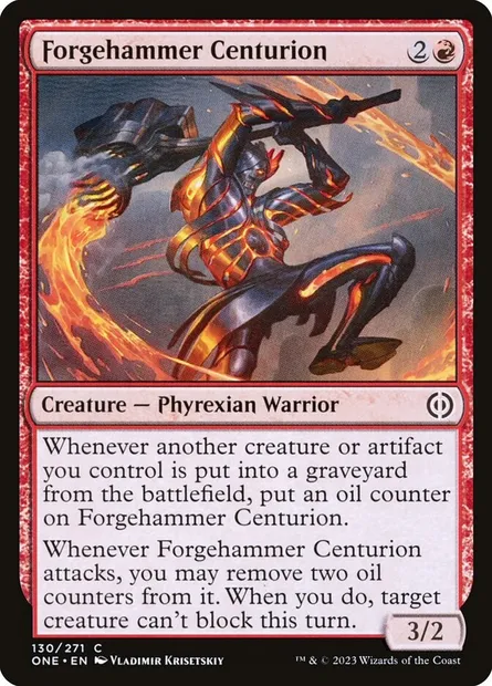 Forgehammer Centurion, Magic card ONE 130 — Phyrexia: All Will Be One set