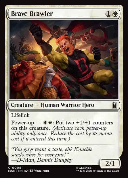 Brave Brawler, Magic card MSH 8 — Marvel Super Heroes set