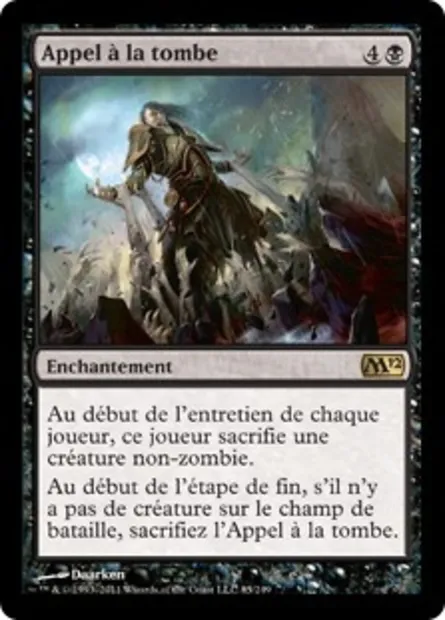 Appel à la tombe, carte Magic M12 85 — extension Magic 2012