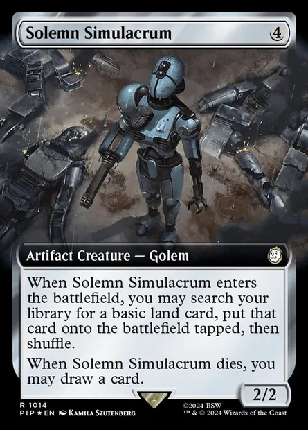 Solemn Simulacrum, Magic card PIP 1014 — Fallout set